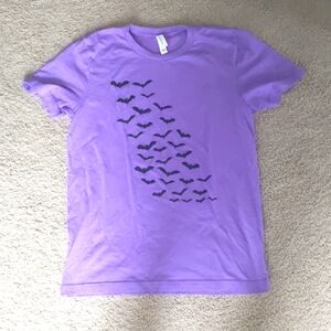 Purple graphic bat T-shirt